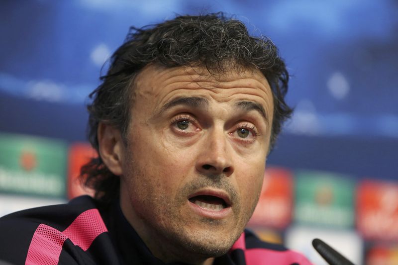 © Reuters. El Barça debe olvidar su partido con el City el año pasado, según Luis Enrique