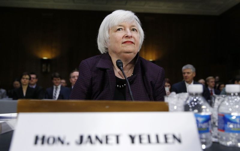 © Reuters. Janet Yellen testifies on Capitol Hill in Washington