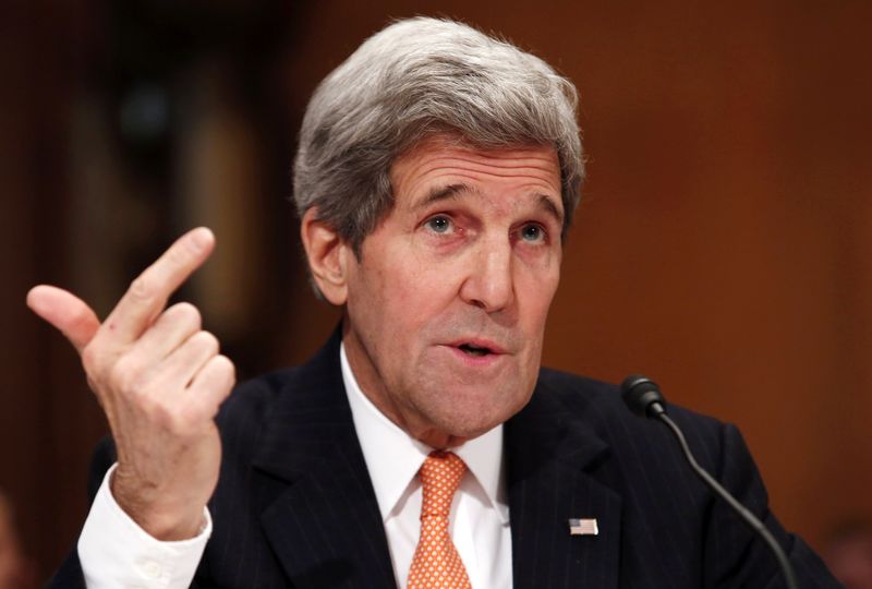 © Reuters. كيري يوجه انتقادات مستترة لنتنياهو بشأن المحادثات مع ايران