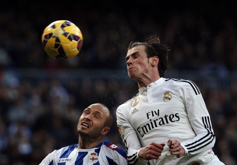 © Reuters. Bale vuelve a entrenar antes del duelo con el Villarreal