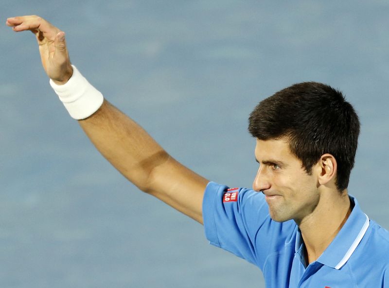 © Reuters. Tenista sérvio Novak Djokovic na semifinal do torneio de Dubai