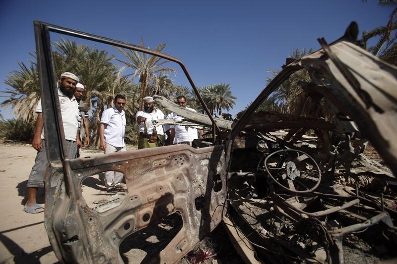 © Reuters. مصادر: طائرة أمريكية بدون طيار تقتل 4 يشتبه في انتمائهم للقاعدة في اليمن