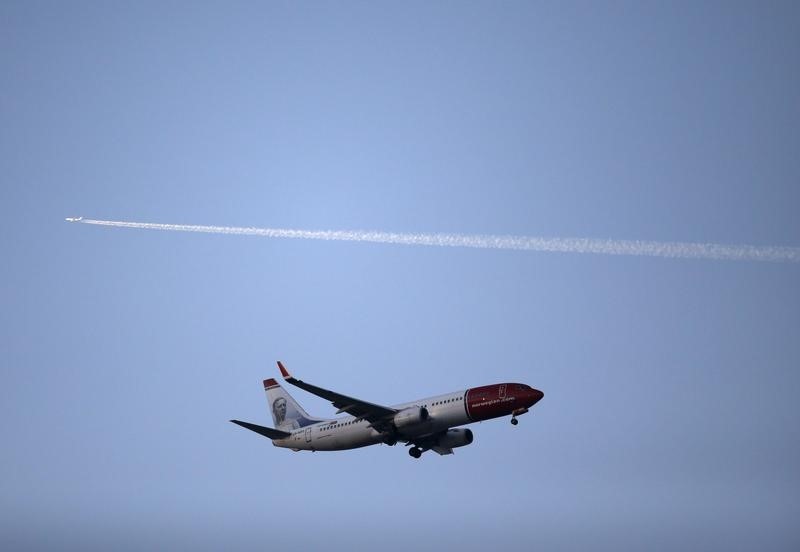 © Reuters. AMORCE DE MOUVEMENT DE GRÈVE DES PILOTES DE NORWEGIAN AIR
