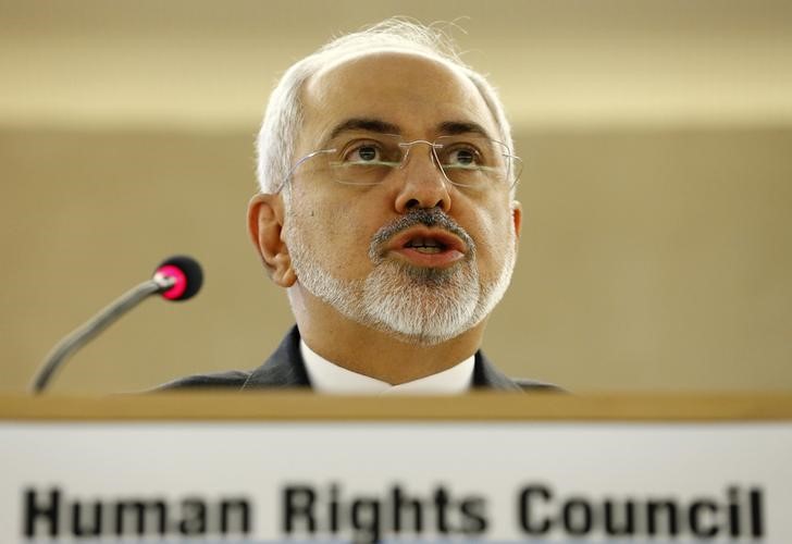 © Reuters. Chanceler iraniano,  Mohammad Javad Zarif