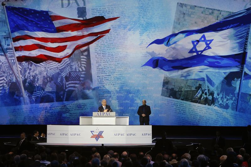 © Reuters. Netanyahu discursa durante conferência em Washington