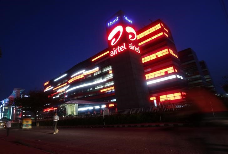 © Reuters. The Bharti Airtel office building is pictured in Gurgaon