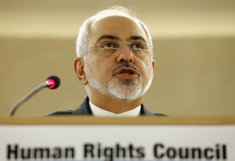 © Reuters. Iranian Foreign Minister  Zarif addresses Human Rights Council at UN in Geneva 