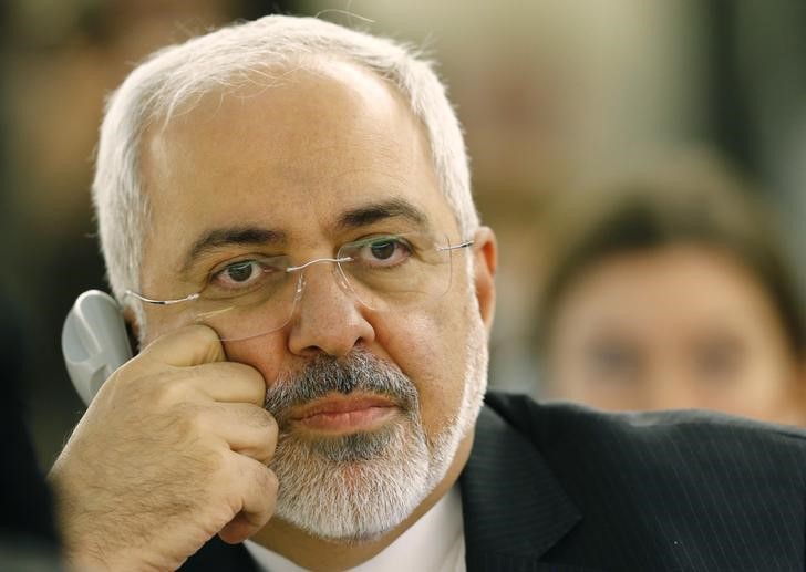 © Reuters. Chanceler iraniano Zarif em Genebra