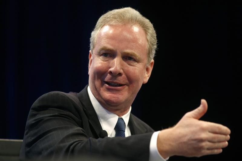© Reuters. Chris Van Hollen speaks at the Wall Street Journal's CEO Council meeting in Washington