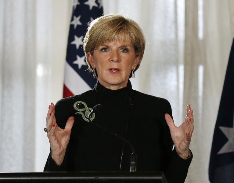 © Reuters. Ministra de Relações Exteriores da Austrália, Julie Bishop, durante encontro em Sydney