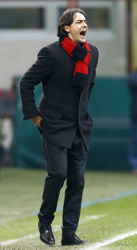 © Reuters. Técnico do Milan, Filippo Inzaghi