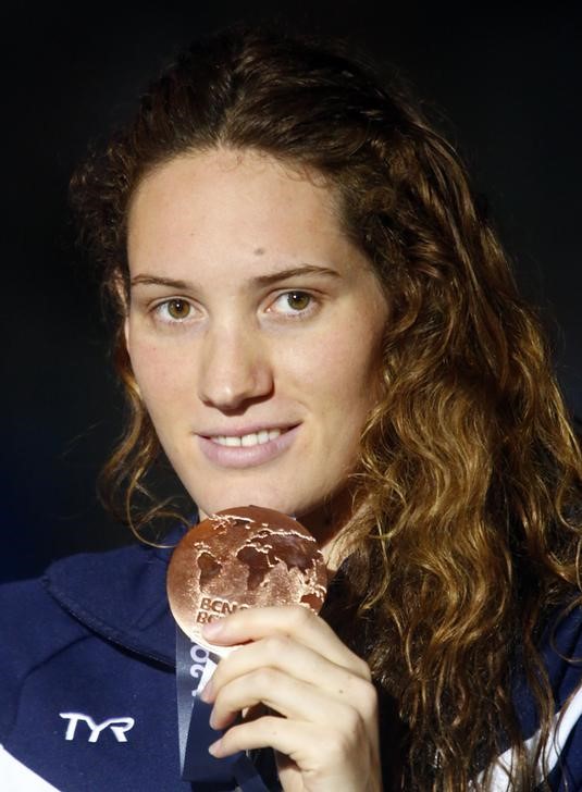 © Reuters. Foto de arquivo da nadadora francesa Camille Muffat, morta em acidente de helicóptero na Argentina