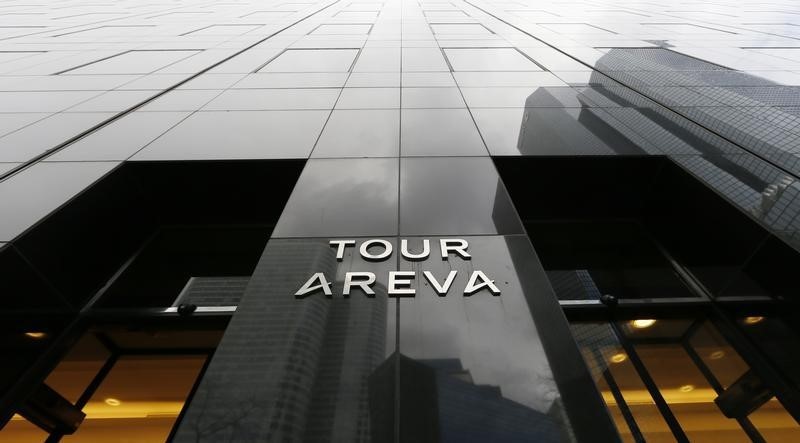 © Reuters. The Areva Tower  the headquarters of French nuclear reactor maker Areva is seen at La Defense business district in Courbevoie near Paris