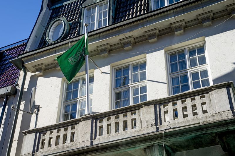 © Reuters. A general view of Saudi Arabia's embassy is seen in Stockholm