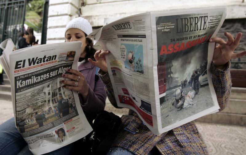 © Reuters. الجزائر تدعو نشطاء لزيارة البلاد والتأكد من حرية الصحافة
