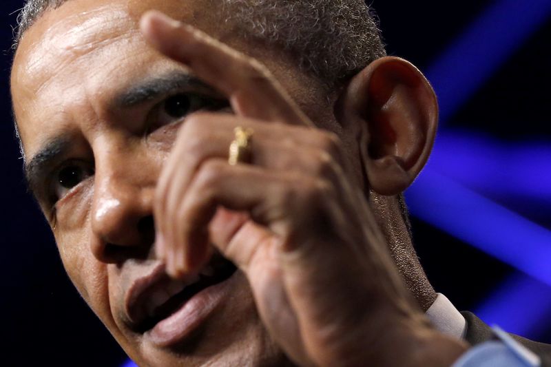 © Reuters. اوباما: لا مبرر لارتكاب اعمال اجرامية في فيرجسون