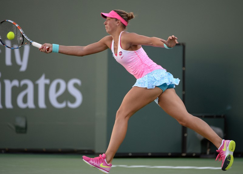 © Reuters. Tennis: BNP Paribas Open-Sharapova vs Wickmayer 