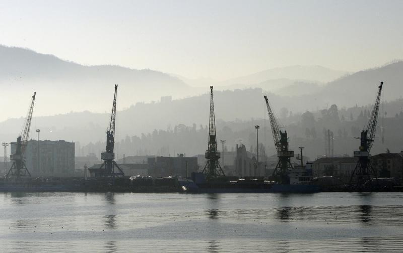 © Reuters. Вид на черноморский порт Батуми в Грузии