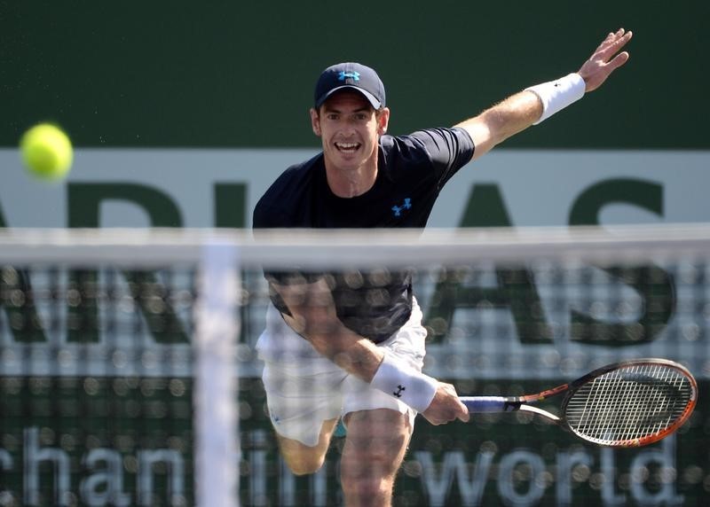 © Reuters. Tennis: BNP Paribas Open-Murray vs Pospisil