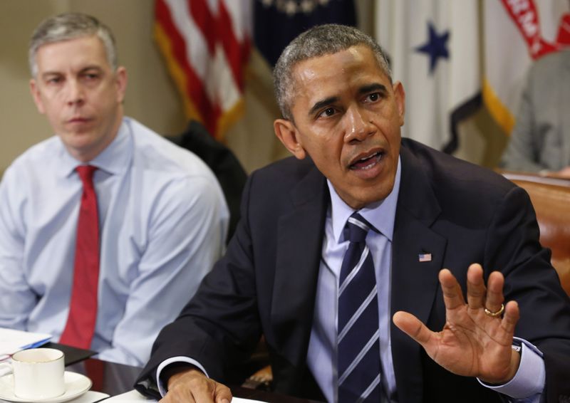 © Reuters. Obama fala à imprensa durante encontro na Casa Branca