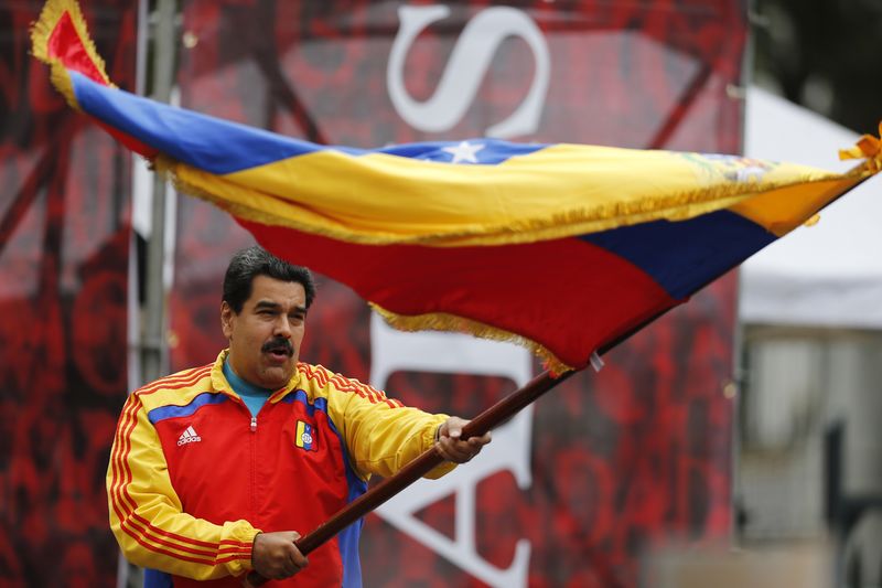 © Reuters. Maduro durante ato em Caracas