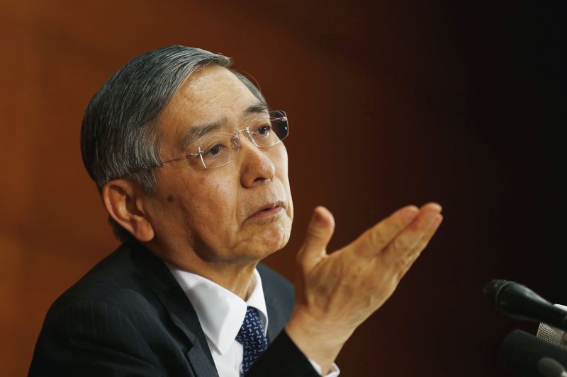 © Reuters. Il numero uno di BoJ Haruhiko Kuroda