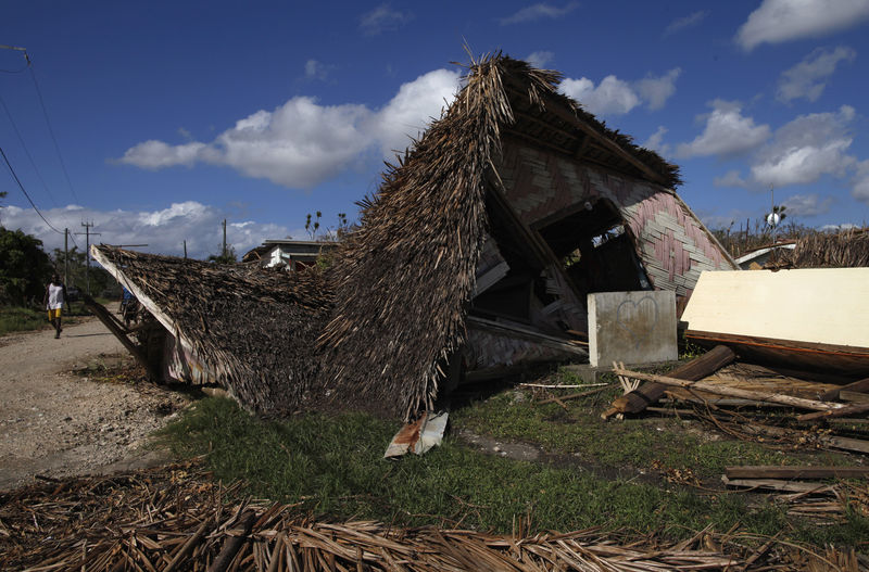 © Reuters. Casa destruída na ilha de Tanna, no sul de Vanuatu