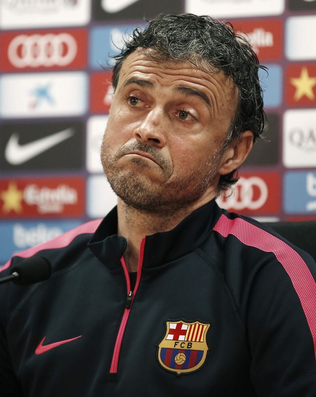 © Reuters. El Barça no da por hecho su pase a cuartos de Champions, dice Luis Enrique