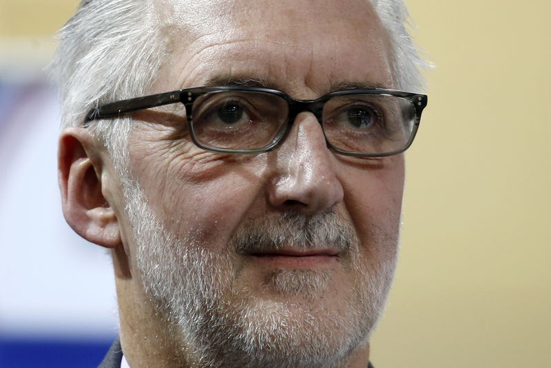 © Reuters. Britain's Brian Cookson, President of International Cycling Union (UCI) attends the UCI Track Cycling World Cup in Saint-Quentin-en-Yvelines, near Paris