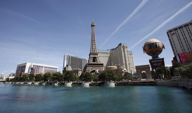 © Reuters. A general view of the Paris hotel in Las Vegas