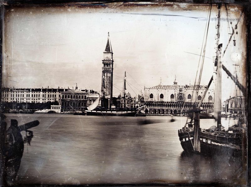© Reuters. Daguerreotype photograph circa 1851 shows the Ducal Palace, the Zecca and the Campanile in Venice