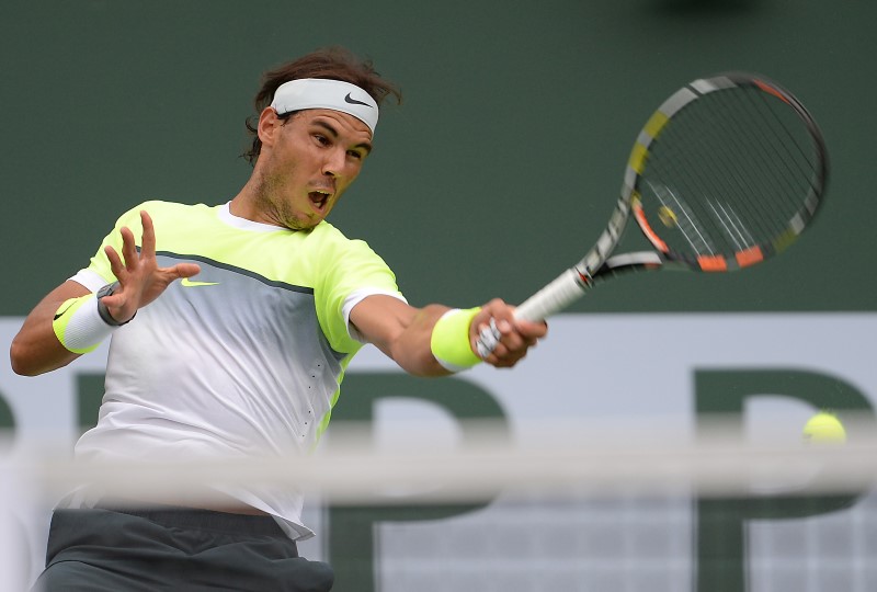 © Reuters. Tennis: BNP Paribas Open-Nadal vs Simon