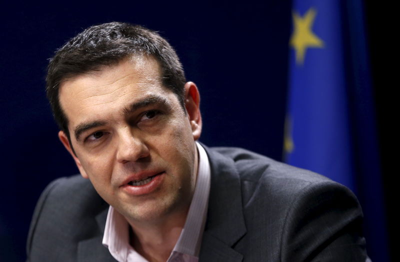 © Reuters. O premiê grego, Alexis Tsipras, fala em coletiva de imprensa durante cúpula da UE em Bruxelas