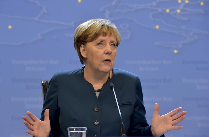 © Reuters. Chanceler alemã, Angela Merkel, durante encontro em Bruxelas