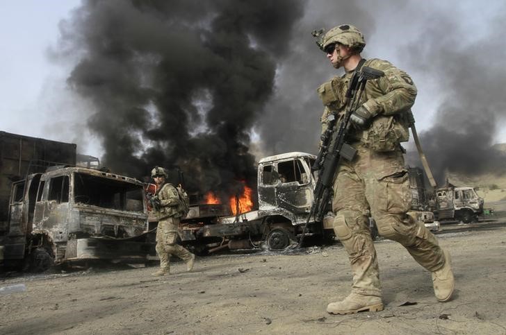© Reuters. مقتل تسعة باكستانيين في أفغانستان في هجوم بطائرة أمريكية بلا طيار