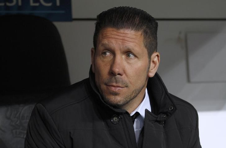 © Reuters. Simeone amplía su contrato como entrenador del Atlético hasta 2020