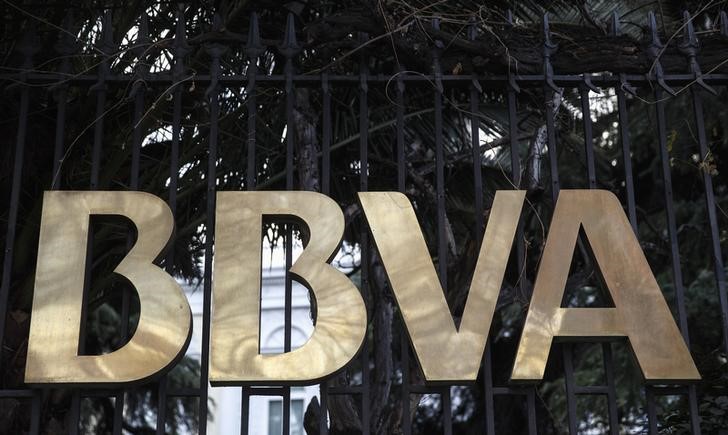 © Reuters. The logo of Spain's BBVA bank is seen in Madrid