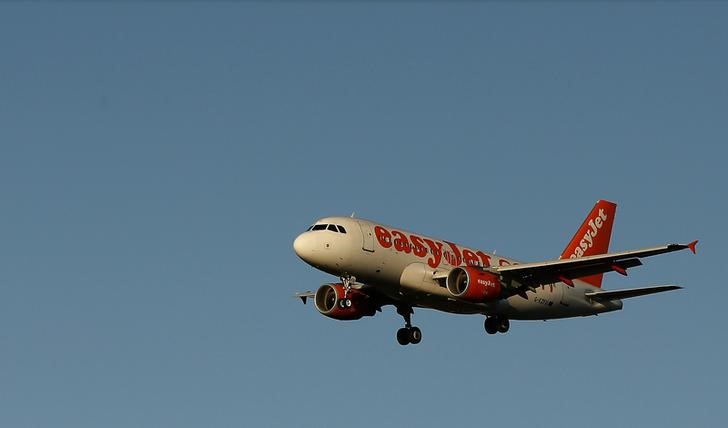 © Reuters. EASYJET REVOIT EN HAUSSE SES PERSPECTIVES SEMESTRIELLES