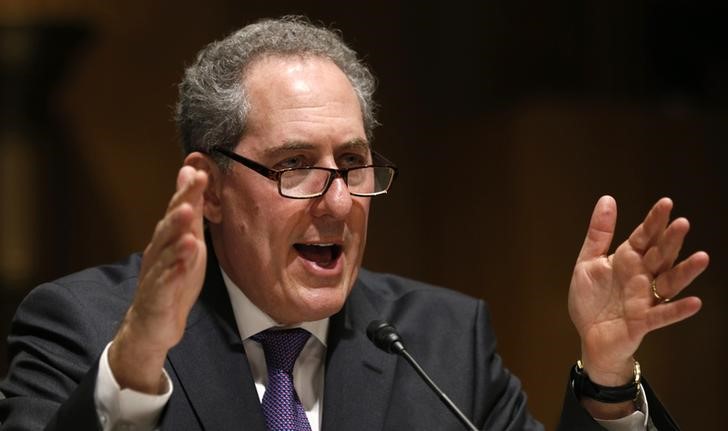 © Reuters. U.S. Trade Rep. Froman testifies on Capitol Hill in Washington