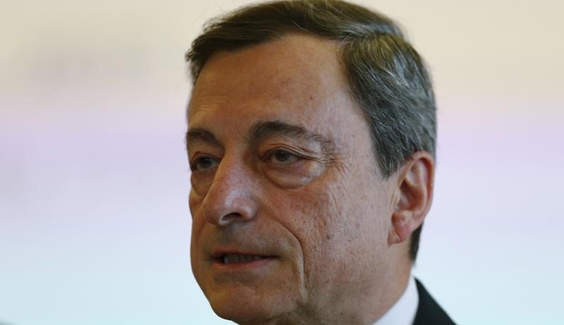 © Reuters. Il presidente della Bce Mario Draghi 