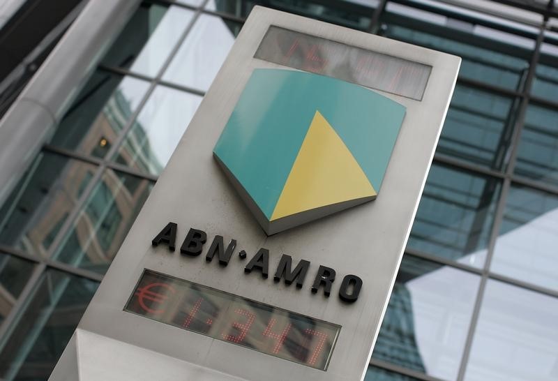 © Reuters. The ABN Amro logo is seen in central London