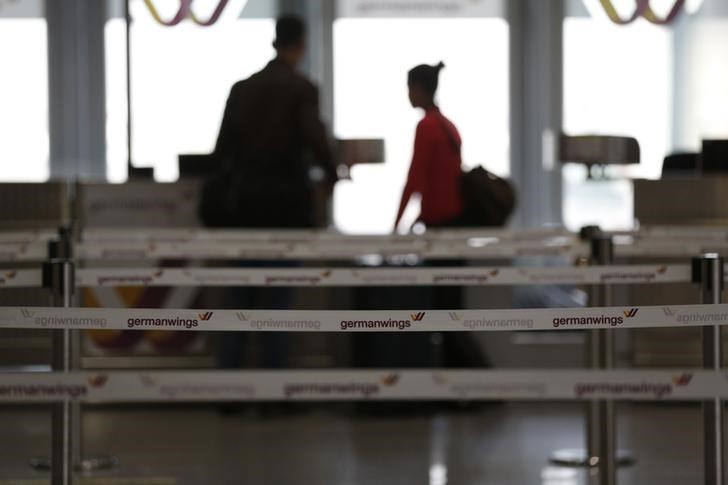 © Reuters. Guichê da Germanwings no aeroporto de Duesseldorf 