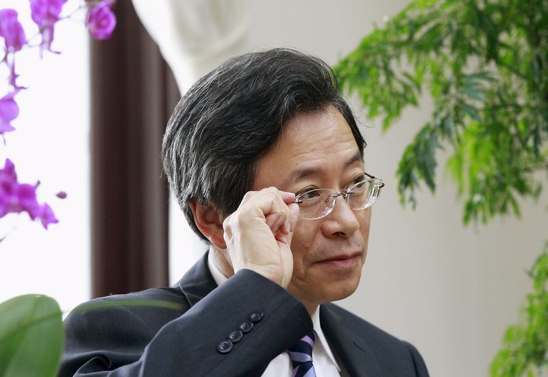 © Reuters. Chang attends an interview in Taipei