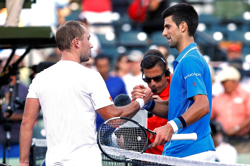© Reuters. Tennis: Miami Open-Djokovic v Darcis