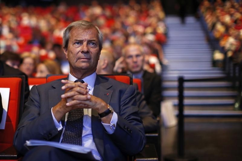 © Reuters. Vincent Bollore, the current vice-chairman of Vivendi and largest shareholder, attends the company's shareholders meeting in Paris