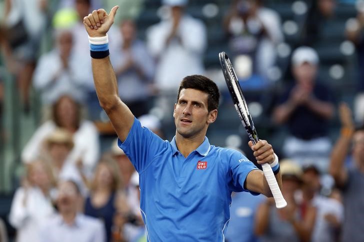© Reuters. Tennis: Miami Open-Djokovic v Dolgopolov