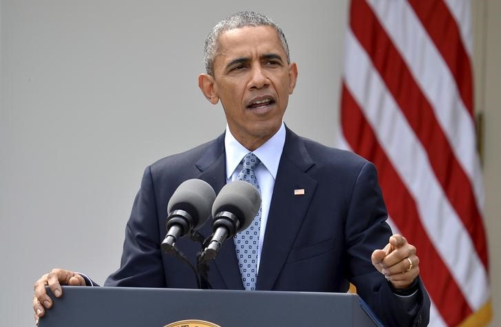 © Reuters. Presidente Obama faz discurso sobre Irã na Casa Branca
