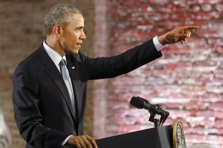 © Reuters. Obama faz discurso em Louisville, Kentucky