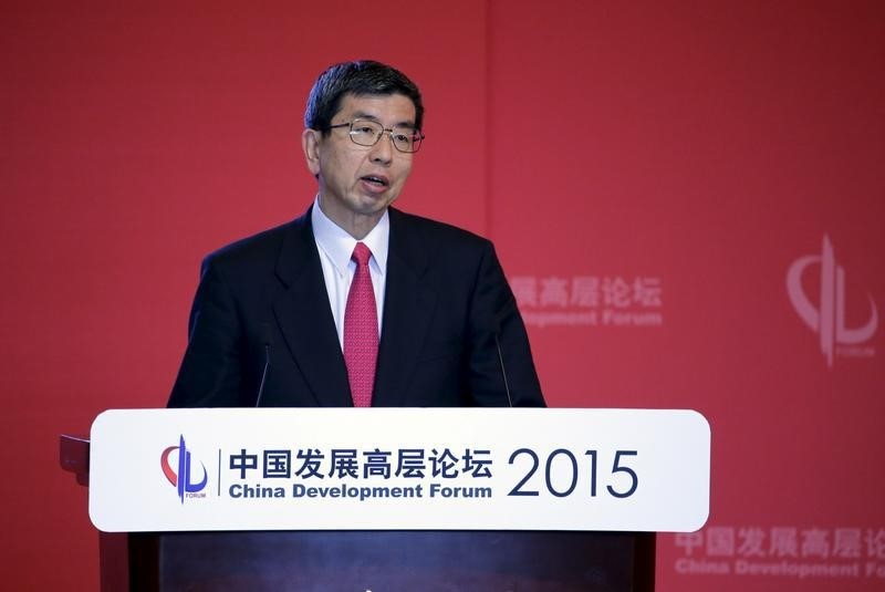 © Reuters. Asian Development Bank President Takehiko Nakao delivers a speech at China Development Forum in Beijing