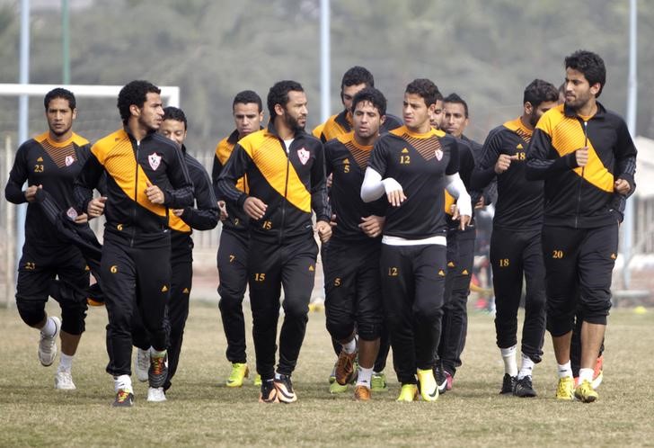 © Reuters. مدرب الزمالك يحذر لاعبيه من الاستهانة بالمنافس الرواندي